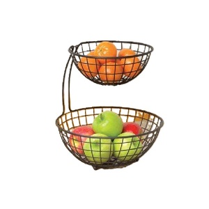Nouvelle corbeille de rangement tendance en fil de fer pour comptoir de cuisine, étagère à fruits et légumes à plusieurs niveaux, durable, taille et forme personnalisables - Product Image 5