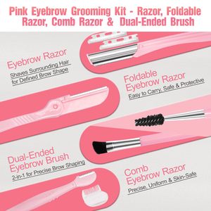 Kit profesional de herramientas de belleza para recortar, dar forma y mantener las cejas - Product Image 4