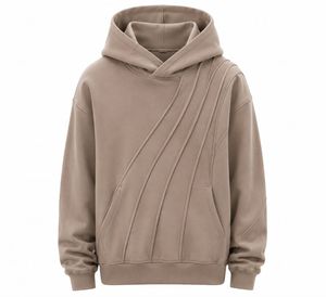 Men's Hooded Fleece Sweatshirt Solid Color Pocket Regular Fit Autumn Casual Knitted 100% Cotton <b>Raglan</b> Sleeve Breathable - Product Image 1