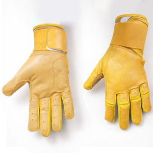 Guantes de Bateo de Béisbol de Cuero Hechos a Medida con Diseño Transpirable en la Parte Posterior y Suministro al por Mayor para Compradores de Equipamiento de Béisbol - Product Image 1
