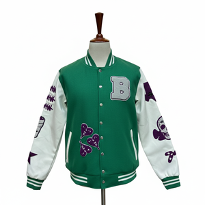 Chaqueta Varsity de Calidad Premium con Parche Bordado en Chenille Personalizado para Hombre y Mujer, con Mangas de Cuero, Chaqueta de Béisbol Ligera - Product Image 5