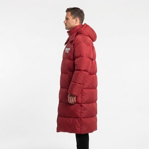 Chaqueta Larga de Invierno para Hombre, Acolchada, con Capucha, Roja, Gruesa, con Cierre Completo, Resistente al Viento, Estilo Casual, Relleno de Poliéster, Color y Logotipo Personalizables - Product Image 6