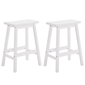 2pcs White Pine Wood <b>Saddle</b> Seat Bar <b>Stool</b> for Comfort and Style in Your Home or Business - Product Image 2