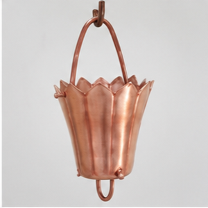 Chaîne de pluie décorative en cuivre pour seau suspendu, style simple, jardin extérieur - Product Image 2