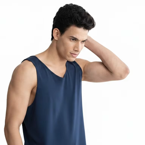 Nouveau débardeur pour homme, coupe musclée, polyester/coton, écologique, respirant, séchage rapide, anti-UV, vêtements de sport personnalisables, musculation - Product Image 2
