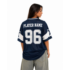 Vintage Unisex High Quality Oversized American Football Jersey Supplier Custom Polyester Breathable Mesh Quick Dry <b>Athletic</b> Top - Product Image 2