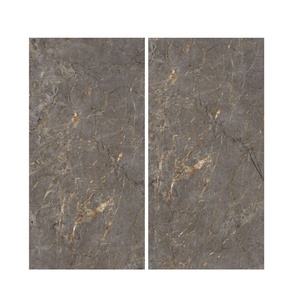 Azulejos de piedra sinterizada de porcelana brillante de lujo de gran tamaño 1600x3200 para sala de estar Hotel azulejos de pared de porcelana de mármol moderno - Product Image 6