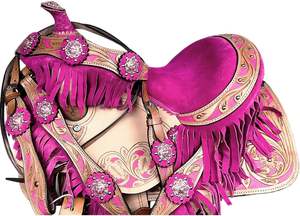 Selle Western BarrelBrown Wolfstone en cuir et acier inoxydable, arbre en plastique durable, quincaillerie nickelée, ajustement confortable pour - Product Image 5