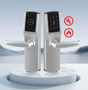 Premium Fireproof <b>Smart</b> Hotel Door <b>Lock</b> with TTLock App, RFID Card, Bluetooth & SS304 ANSI Mortise | Fox Domotics FDHL-E912-S-B - Product Image 4