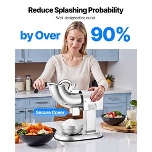 Macchina Elettrica per Ghiaccio Tritato a 4 Lame, 440 libbre all'ora, Interamente in Acciaio Inossidabile, con Ciotola per Coni di Neve - Product Image 2