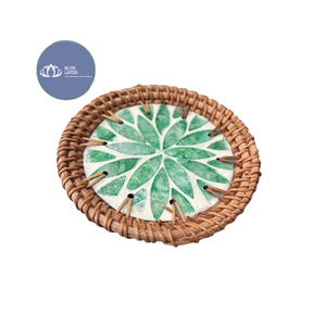 MÁS VENDIDO Posavasos de Cerámica y Ratán Hechos a Mano Ecológicos - Product Image 2