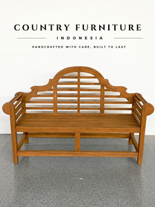 Banco de Jardín de Teca con Respaldo Arqueado Tradicional y Asiento de Listones, Resistente a la Intemperie, para Hoteles, Resorts, Villas, Parques, Muebles de Exterior, Venta al Por Mayor, OEM - Product Image 4