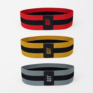 Bandes de Résistance QST pour Hanches, Rouge, Or, Gris, en Nylon, Sangles d'Exercice Portables pour Adultes, Équipement de Fitness Durable - Product Image 1