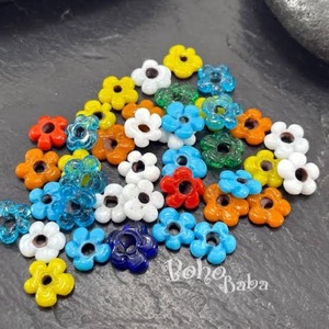 Cuentas de Flores de Cinco Pétalos Esmaltadas de Colores, Abalorios con Orificio Grande para DIY, Collares, Pulseras, Pendientes, Suministros para Hacer Joyería Artesanal - Product Image 6