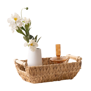 Elegant Design Water Hyacinth Storage <b>Box</b>, Artisan Crafted Handwoven Basket With Handles For Living Room Decor Vietnam - Product Image 4