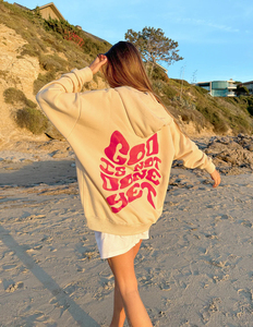 Stylish women puff printed <b>hoodie</b> featuring raised print design cozy interior ribbed cuffs relaxed fit for daily wear and <b>cool</b> - Product Image 6