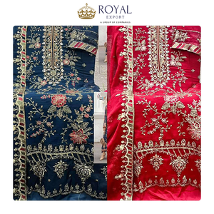 Proveedor Mundial de Ropa de Diseñador, Colección de Vestidos de Novia de Chifón con Bordado a Mano, Traje Pakistaní - Product Image 4
