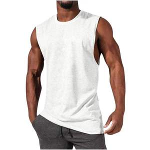 Débardeur de compression sans manches pour homme, amincissant, sculptant le ventre, avec broderie décorative, tricoté décontracté - Product Image 3