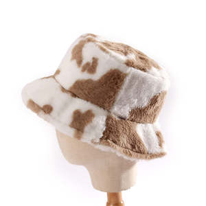 SIDDIQUI HOSINEX Nouveau 2024 Chapeau Bob Femme Adulte en Fausse Fourrure Unie Laminée Décontracté Doux Sans Couture Teint Lavé Hiver Chaud avec Nœud - Product Image 2