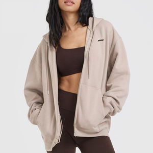 Sweat-shirt à capuche zippé pour femmes et hommes, 300 GSM, doux, manches longues, vêtements de sport décontractés, vêtements de détente, sweat-shirt chaud pour l'extérieur - Product Image 6