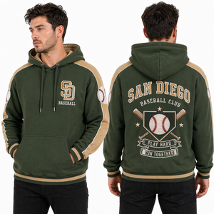 Sudadera con Capucha Estilo Béisbol Universitario Personalizada con Logotipo Bordado, Sudadera Urbana para Hombre, Proveedor Mayorista de Ropa Deportiva OEM - Product Image 4