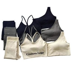 Leggings de yoga noirs personnalisés, mi-longs, sans coutures, à taille élastique, pour l'entraînement – Fabricant et fournisseur - Product Image 3