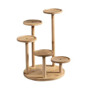 Nouvelle arrivée : Présentoir à gâteaux en bambou à deux niveaux, multi-étages, réutilisable, pour la décoration de la maison, les mariages et les fêtes. - Product Image 2