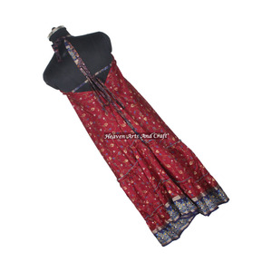 New Bohemian New Arrivals V Neck <b>Dress</b> Elegant Casual Women Long <b>Dress</b> <b>Custom</b> Sleeveless Vintage Print Sari Beach Summer <b>Dress</b> - Product Image 2