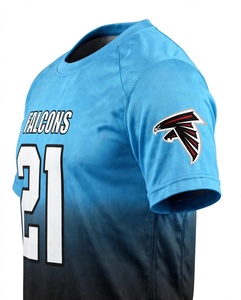 Camiseta Deportiva Sublimada al por Mayor para Hombre, Estilo Fútbol Americano, Transpirable, de Manga Corta, para Entrenamiento, Ropa Deportiva Transpirable - Product Image 4