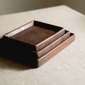 Bandeja Rectangular de Madera, Bandeja de Madera para Café, Bandeja de Madera para Té, Bandejas de Almacenamiento - Product Image 1
