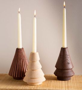 Porte-bougie en bois de luxe, magnifique ornement de table, conçu pour la décoration de la maison et les occasions spéciales - Product Image 1