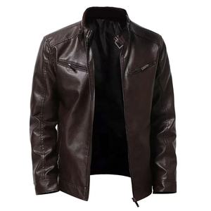 Veste de moto en cuir coupe-vent pour hommes approuvée CE Veste de motard élégante et durable pour l'hiver à un prix raisonnable à bas quantité minimale de commande - Product Image 1