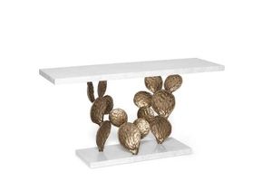 Modern Brass <b>Console</b> <b>Table</b> with <b>Marble</b> <b>Top</b> Pedestal Base Contemporary Entryway Furniture Handmade Design - Product Image 4