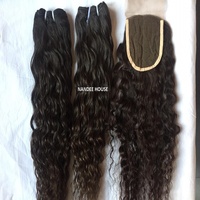 Lots en gros de mèches de cheveux indiens 100% vierges Remy, perruques et extensions, double trame machine, couleur naturelle, DIY