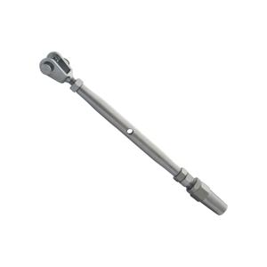 Terminal de horquilla larga personalizado de acero inoxidable moderno sin soldadura para montaje en pared exterior para barandales de cable de acero - Product Image 1