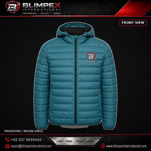 High- Quality Fashion Puffer Jacket Pakistan Factory Custom Color Casual Dyed OEM Service Winter <b>Quilted</b> Padding Hooded Men - Product Image 1