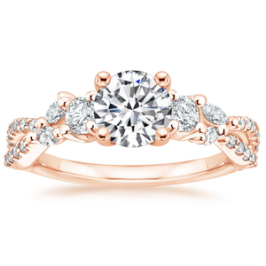Anillo de Compromiso de Oro Amarillo con Diamante Cultivado en Laboratorio Certificado por IGI, Engaste de Puntas, Banda Pavé, Joyería Fina Romántica para Mujer - Product Image 6