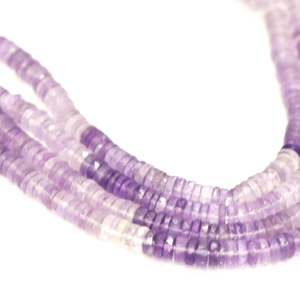 Cuentas de amatista natural en forma de neumático, lisas y con tonalidades, de 16 pulgadas, calidad AAA, cuentas planas de amatista, para joyería. - Product Image 5