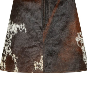 Shorts Mini de Cuero Vacuno Personalizados para Mujer, con Pelo Natural, Estilo Western, Estampado de Vaca - Product Image 3
