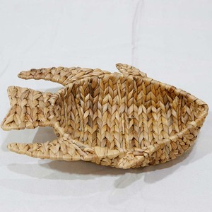Handwoven Water Hyacinth Fish-Shaped Durable Eco-Friendly Multifunction 2-Layer Storage <b>Tray</b> for <b>Kitchen</b> & Bathroom - Product Image 3