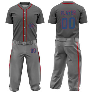 Conjunto de Ropa Deportiva de Béisbol Personalizada para Equipos Profesionales, 100% Poliéster, Transpirable, Anti-UV, Fabricante de Uniformes al por Mayor - Product Image 4