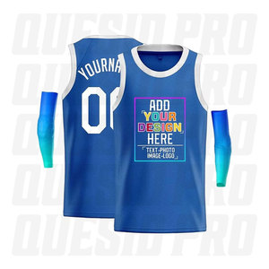 เสื้อบาสเก็ตบอลวอร์มอัพคุณภาพสูง ไซส์พลัส แบบกลับด้านได้ ระบายอากาศดี ลายพิมพ์ซับลิเมชั่น เย็บปักถักร้อย ชุดกีฬาแบบสั่งทำพิเศษ - Product Image 3