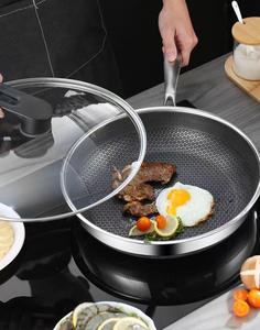 High Performance Ceramic Saute Pan With Lid Eco Friendly <b>Nonstick</b> Coating Heavy Gauge Forged Aluminum - Product Image 3