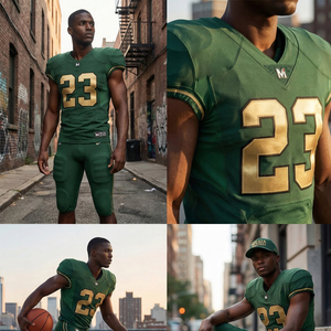 Conjunto Completo de Uniforme de Fútbol Americano Sublimado Personalizado para Hombre Adulto, de Alta Calidad, Transpirable, de Malla Corta, que Absorbe la Humedad, para Verano - Product Image 6