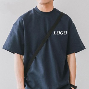 เสื้อยืดคอตตอนหนาน้ำหนักมาก คอสูง ทรงม็อกเนค สีดำ ไซส์ใหญ่พิเศษ โอเวอร์ไซส์ - Product Image 1