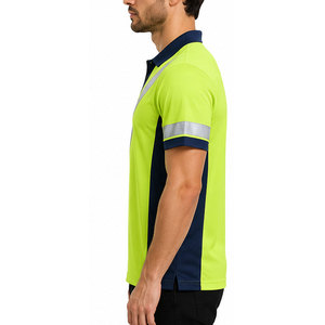 เสื้อโปโลลำลองสำหรับผู้ชายแขนสั้นคอปกเสื้อทำงานผ้าเนื้อนุ่มสวมใส่สบายชุดยูนิฟอร์มสำนักงาน - Product Image 5