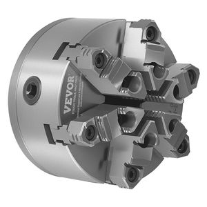 6-Inch 6-Jaw Lathe Chuck with Self-Centering Feature D1-4 <b>Cam</b> <b>Lock</b> Backing Plate 0.12-5.71 (3-145 Mm) Clamping Range - Product Image 1