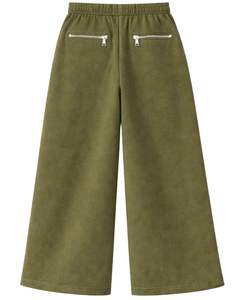 Pantalones Deportivos Cargo de Pierna Ancha Color Verde Oliva Personalizados para Mujer, Pantalones de Forro Polar con Cintura Elástica, Bolsillos con Cremallera, Ropa Casual de Calle, Pantalones de Invierno - Product Image 2