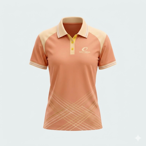 เสื้อโปโลผู้หญิงลำลอง 100% โพลีเอสเตอร์ สีตามสั่ง คุณภาพสูง ผ้าถักแห้งเร็ว ตรวจจับรอยตะเข็บด้วยเครื่องมือ - Product Image 6