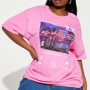 Camisetas Cortas de Estilo Clásico Oversize para Mujer, Transpirables, Estilo Urbano, Venta al por Mayor, Camisetas Casuales Holgadas para Mujer - Product Image 3